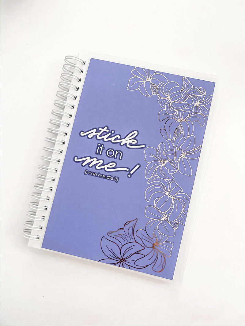 Sticker Reusable Book: Stick It On Me Purple Floral Ice Cream Jo Collab