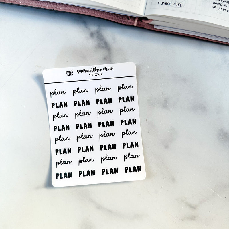 "Plan" Double Style Script Lettering | Volume 2