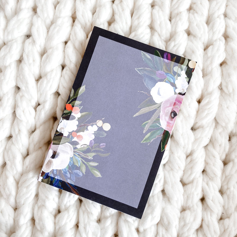 Dark Floral NotePad (6x4)