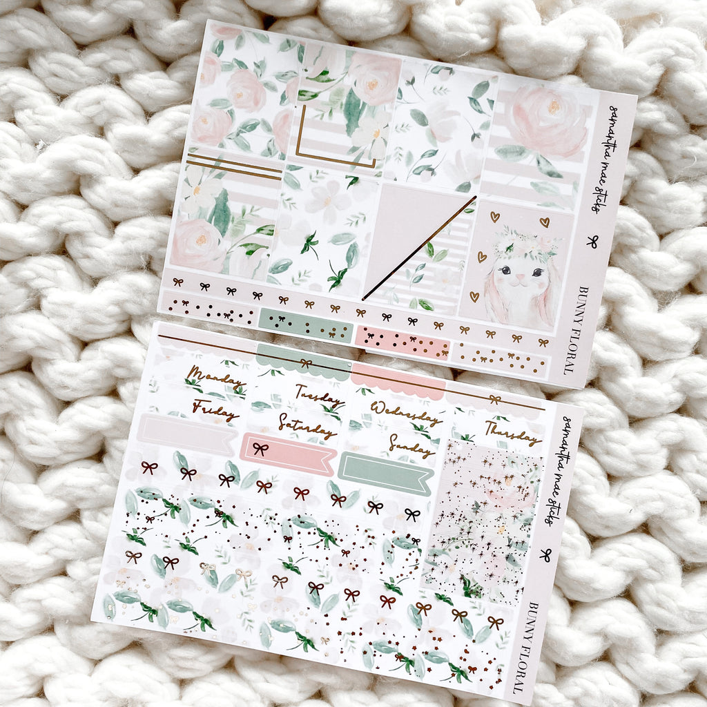 BUNNY FLORALS FOUR PAGE VERTICAL KIT