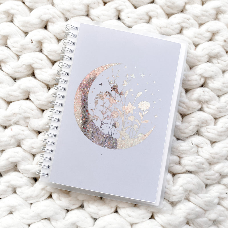 Sticker Reusable Book: Moon Floral Gray