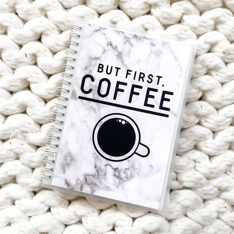 Sticker Reusable Book: Marble But First Coffee