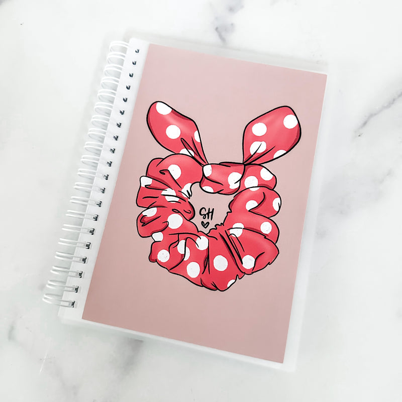 Sticker Reusable Book: Red Bunny Ear Scrunchie