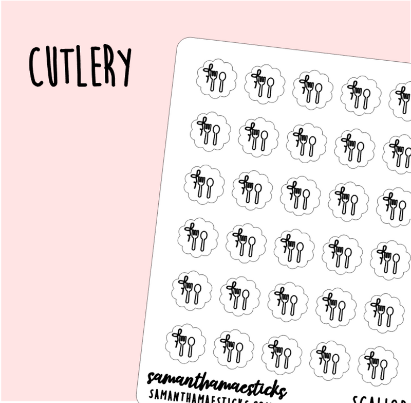 Cutlery | Scallop Foiled Icon