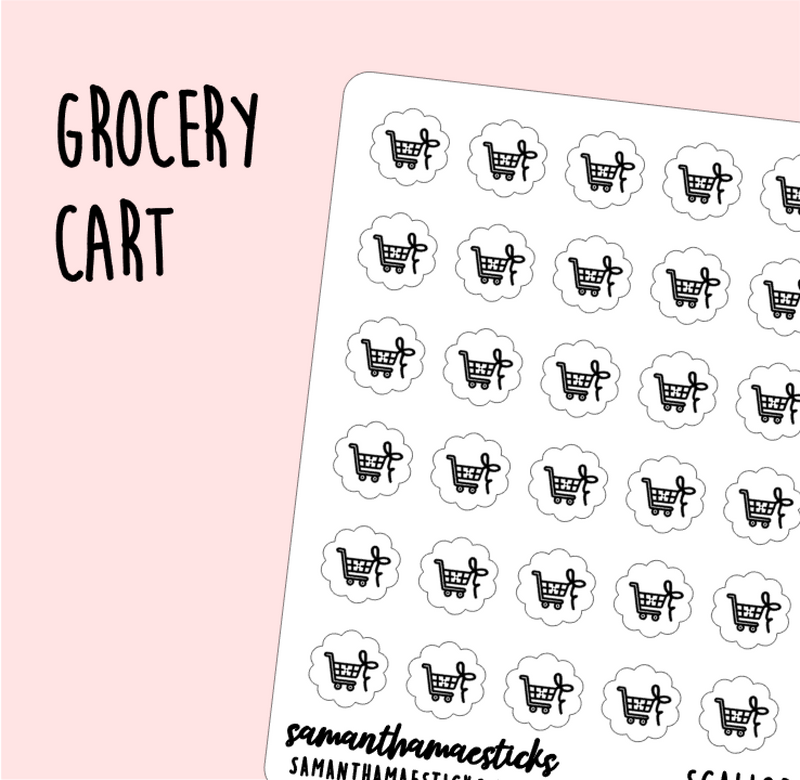 Grocery Cart | Scallop Foiled Icon