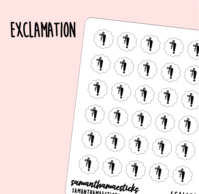 Exclamation Point | Scallop Foiled Icon