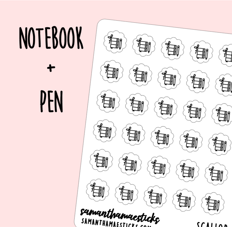 Notebook + Pen | Scallop Foiled Icon