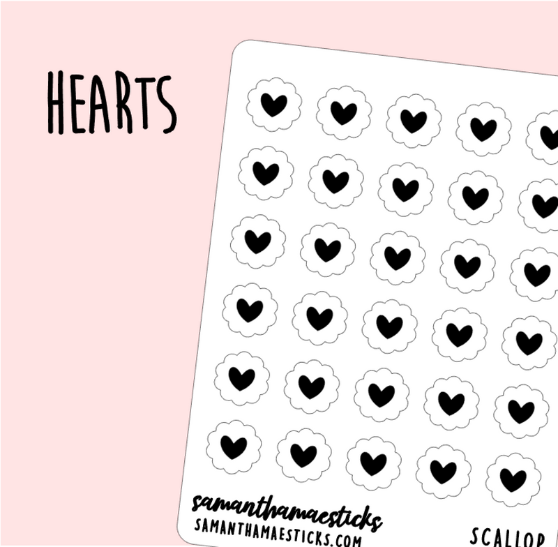 Hearts | Scallop Foiled Icon